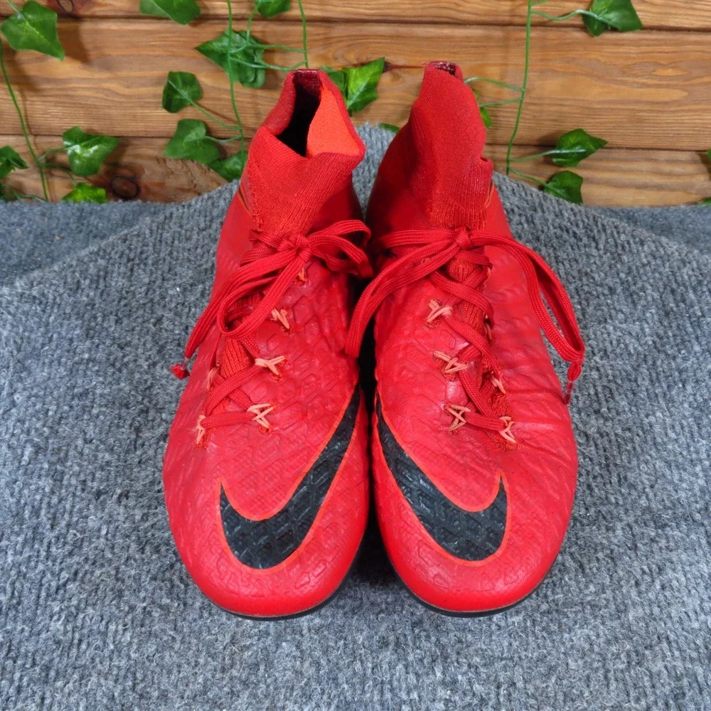 Nike Hypervenom Phantom III Kids Soccer Cleats Size 4.5 Firm Ground Red Black